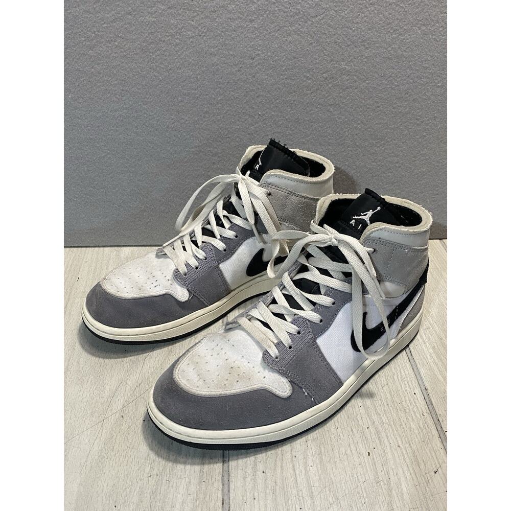 Mens Size 10.5 Nike Air Jordan 1 Mid SE Craft Cement Grey Black White DZ4136-002